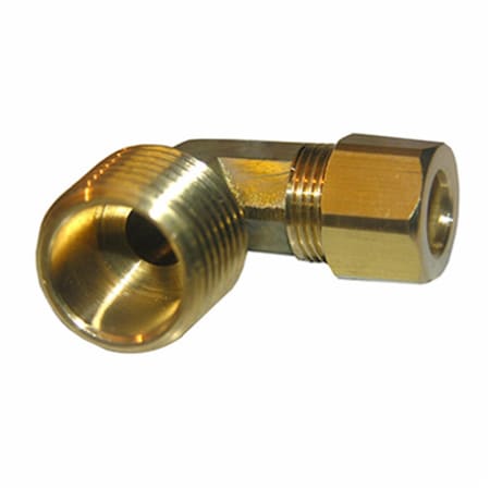 Old World Industries 0.375 Compresion x 0.5 Male Pipe Brass Elbow, 6PK 208059